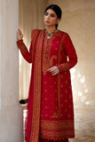 Shocking Pink Color Embroidered Unstitched Suit/Dress For Women