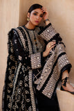 Trendy Black Artful Embroidered Festival Unstitched Dress for Women