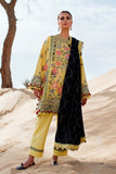 Zesty Lemon Lawn Thread Embroidered Unstitched Suit/Dress For Women