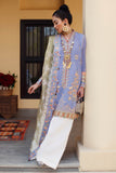 Zenel Lavender Color Harmony Embroidered Unstitched Suit For Women