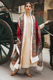 Cream Color Lawn Embroidered Unstitched Suit/Dress For Women