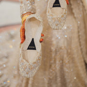 Pearl-Ice Bridal Khussa By Dazzle