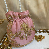Pink Raani Batwa Potli/Bag For Bridal