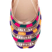 Multi Thread & Sitara Work Women Khussa