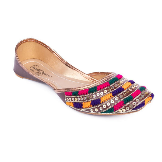 Multi Thread & Sitara Work Women Khussa