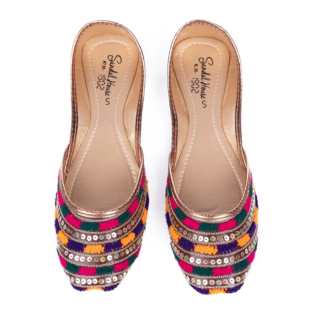 Multi Thread & Sitara Work Women Khussa