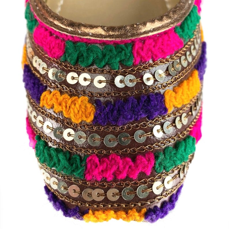 Multi Thread & Sitara Work Women Khussa