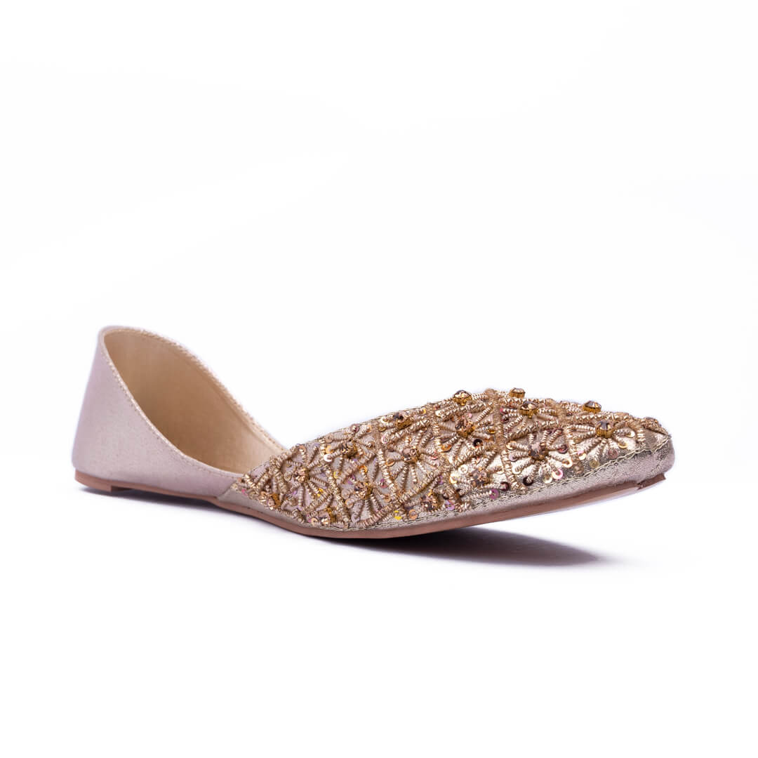 Festive Kora Embroidered Women Khussa