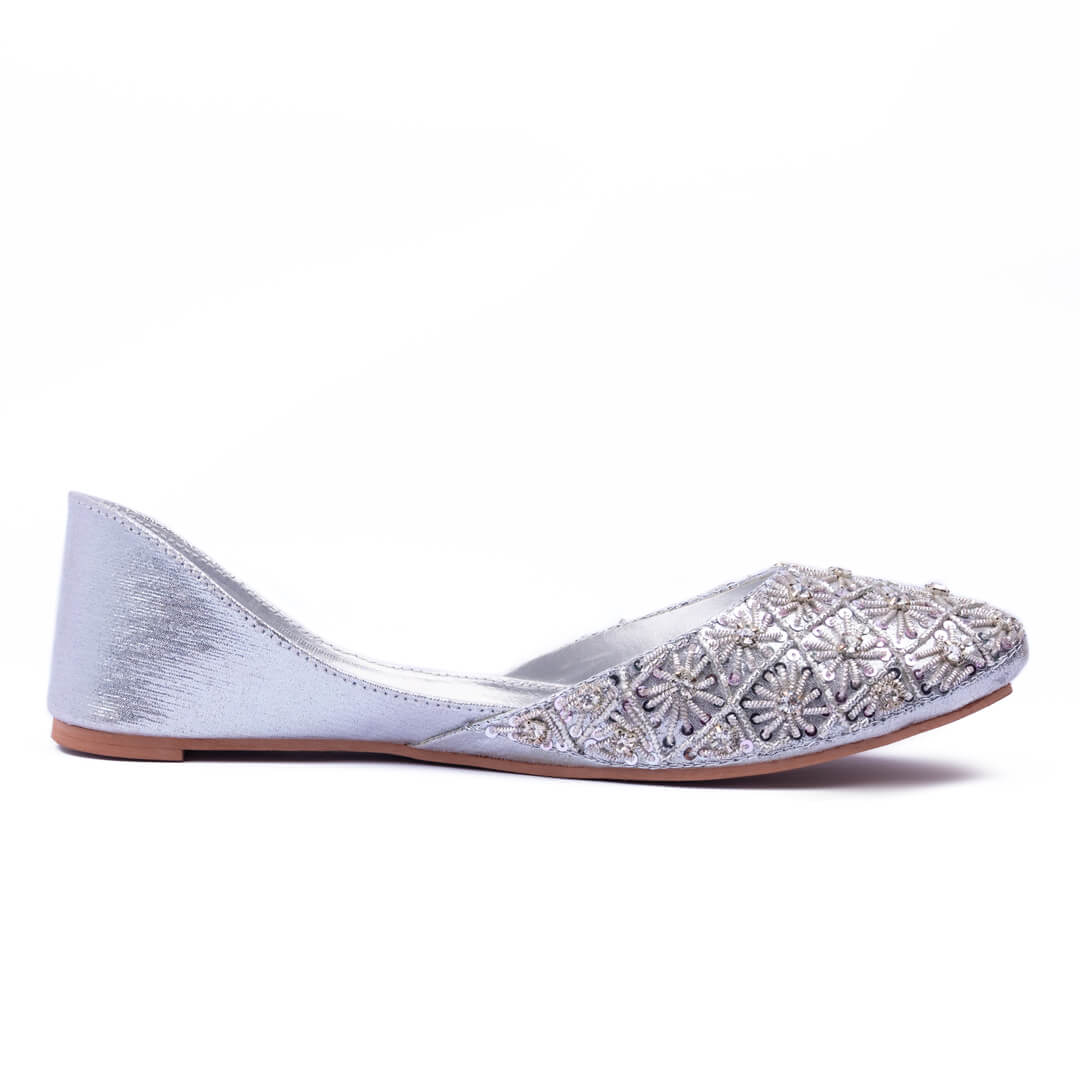Festive Kora Embroidered Women Khussa