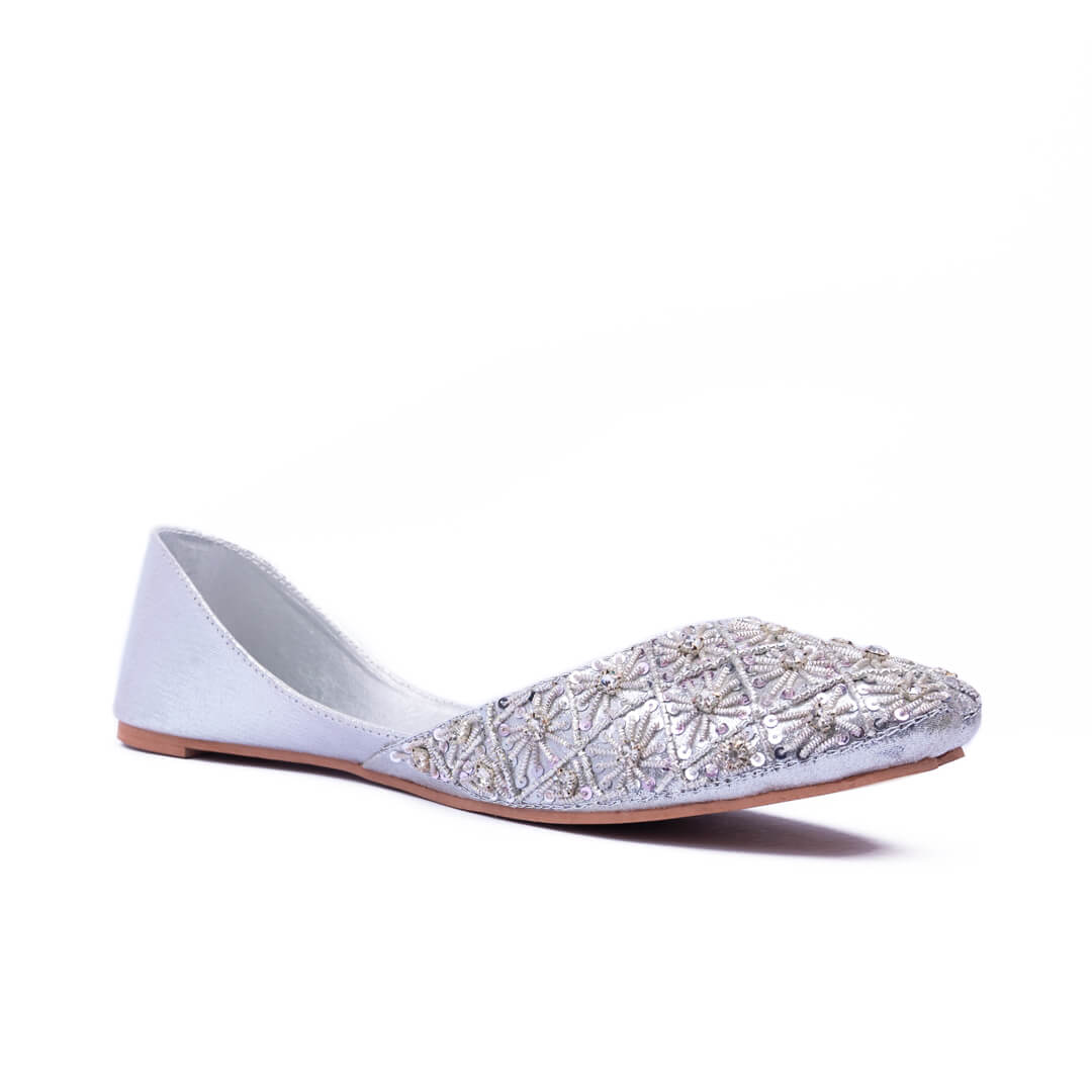 Festive Kora Embroidered Women Khussa