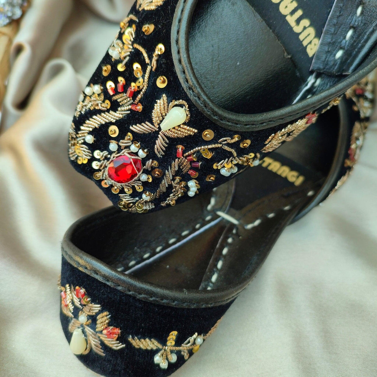Black Elegance Khussa For Women
