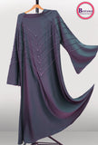 Gray Abaya Nidha Fabric For Women