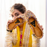Balaaj Brown Bridal Khussa By Dazzle