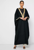 Textured Trim Women Abaya