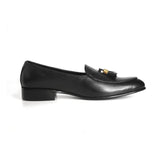 Black Sleek Sophistication With Playful Tassels Hand-Crafted Visionary Loafers/Shoes For Men